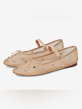 NWT Leonie Soft Ballet Flats in Caramel (nude color w/ rhinestones) women’s 6.5